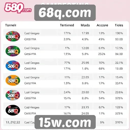 Ganhos e perdas em torneios de 68q.com